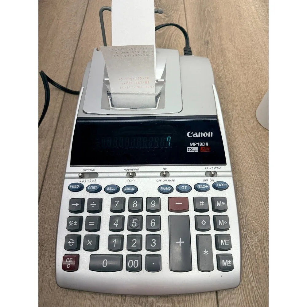MP18DII Canon Professional Desktop Electronic Printing Calculator Adding Machine